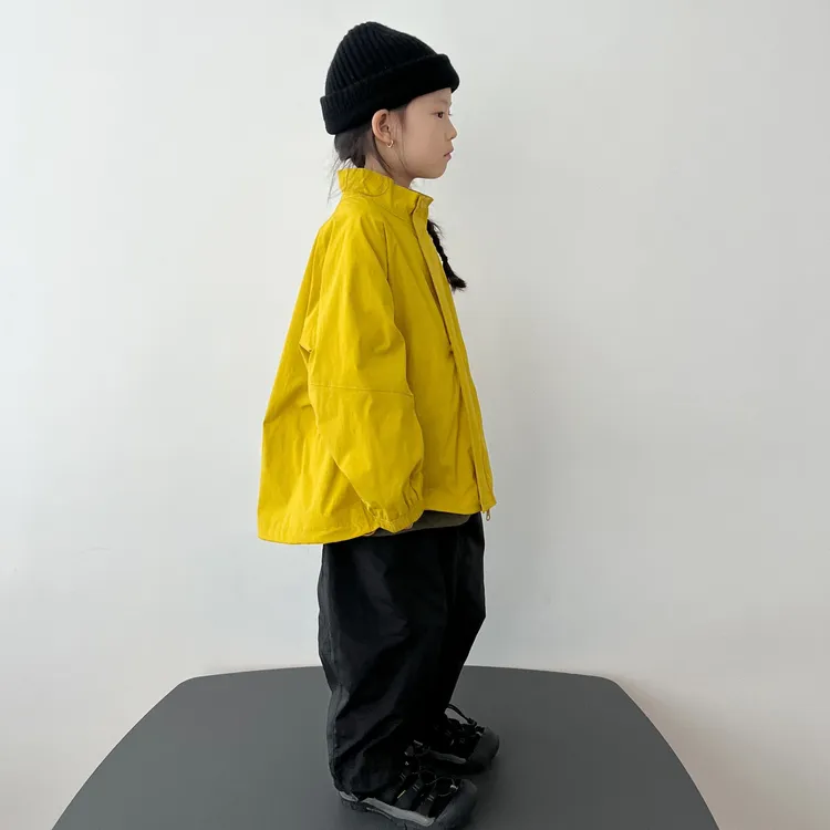 miniwhy亲子童装 | 弹性尼龙格纹摇粒绒宽松风衣保暖夹克 "25秋冬
