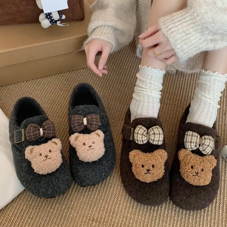 勃肯鞋女加绒单鞋2025年秋冬新款厚底松糕一脚蹬乐福鞋全包勃肯鞋