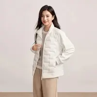 燕苹秋季新款时尚防风保暖立领轻盈鸭绒奥粒绒拼接羽绒服YZX2508