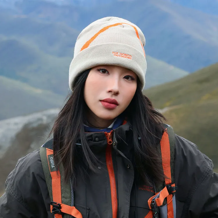 【防风防寒+大头围+户外必备】ppge字母毛线帽登山保暖针织帽子冷帽