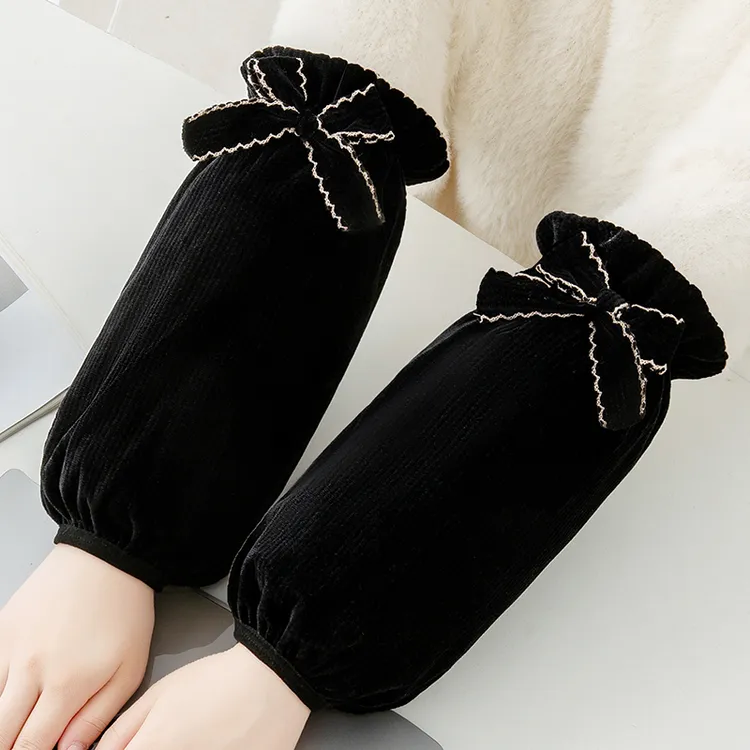 新款女款办公室上班洋气袖套秋冬季成人宽松长款工作防脏套袖护袖