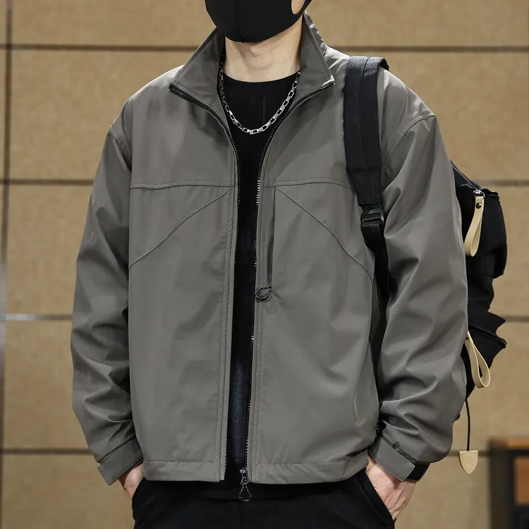 美式户外休闲工装男士夹克春秋新款潮牌宽松三防冲锋外套男