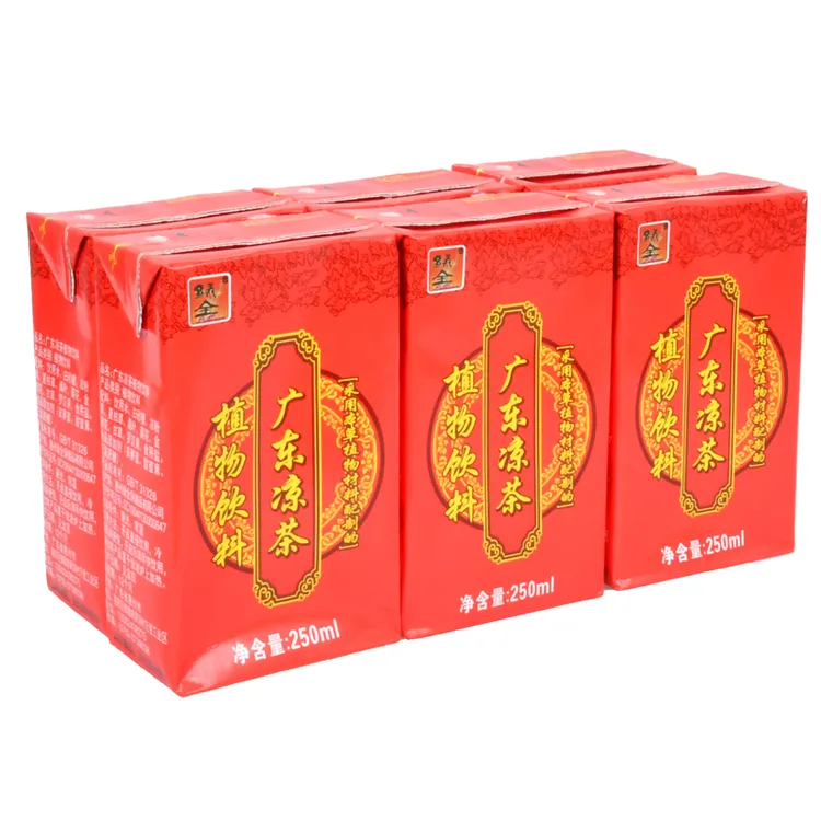绿全广东凉茶植物饮料250mlX6盒10盒整箱批发特惠网红健康饮料囤