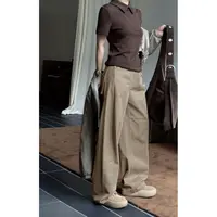 玖黛衣【廓形神裤】早秋美式极简纯色显瘦裤子KZP44140 KZP44141