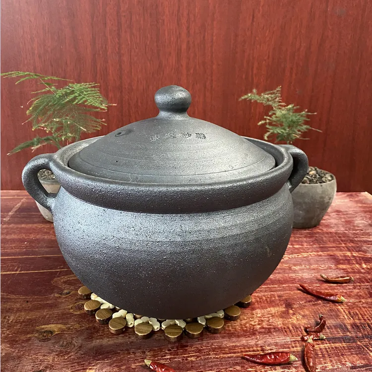 荥经黑砂圈儿砂锅7升