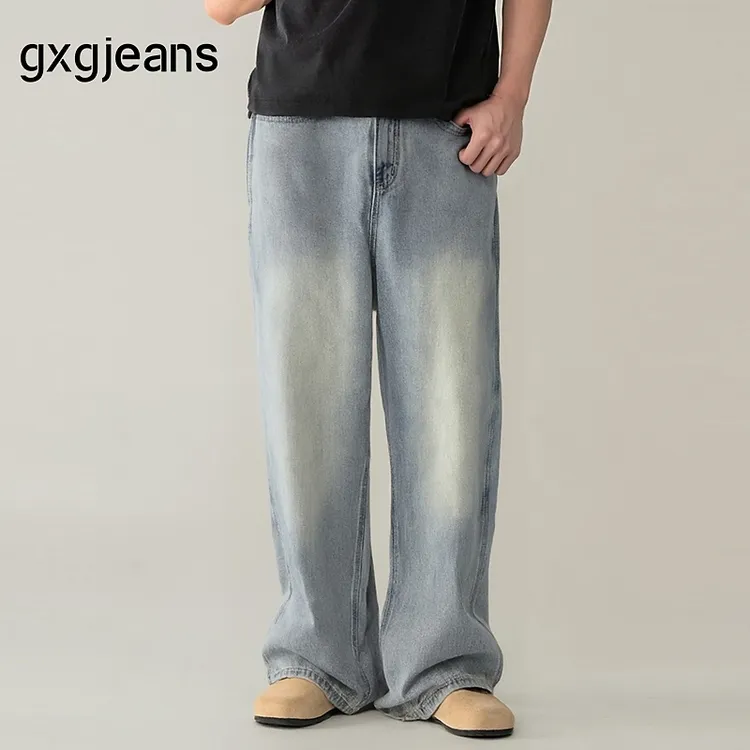 gxg.jeans男装时尚复古水洗宽松时尚牛仔裤25年新品