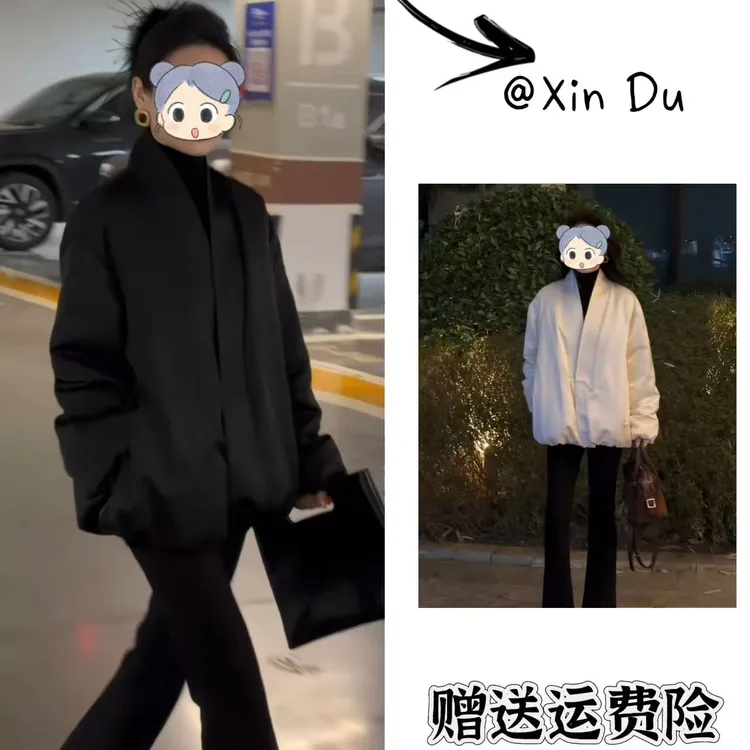 2025秋冬季新款时尚显瘦气质女士网红洋气羽绒棉服百搭款D25265