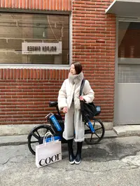 ONE BY TOW真狐狸毛领新国标90白鸭绒渐变压线羽绒服 28208（福福）