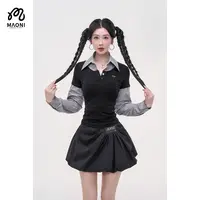 清-毛妮【褶间旧梦】褶皱花苞短裤裙早秋美式辣妹风L2203