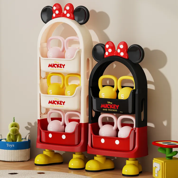 收纳架客厅落地式多层零食置物架家用卧室床头柜儿童玩具架小推车