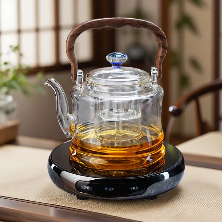 全度煮茶壶煮茶器2025新款煮茶炉玻璃烧水壶提梁壶蒸煮一体茶壶星