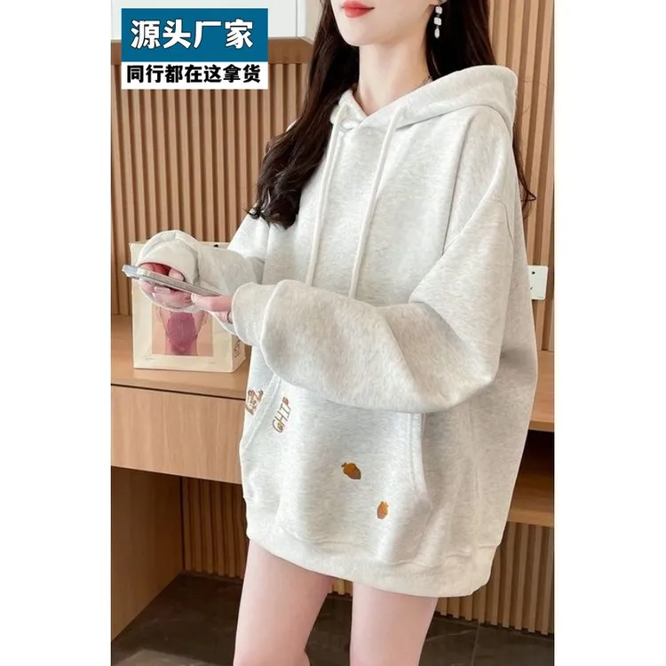 梵乐芬洋气外穿连帽卫衣女2025春秋季韩版新款减龄小众宽松别致上