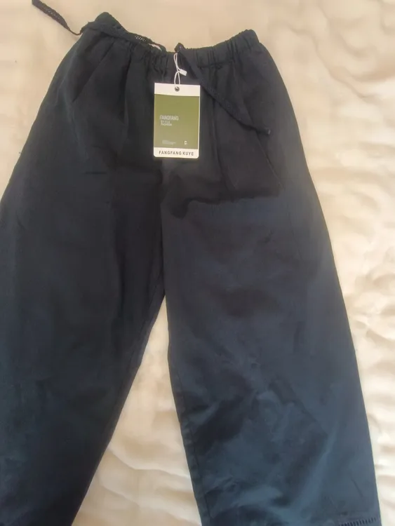 春季抽绳松紧腰休闲裤女宽松显瘦气球裤直筒阔腿裤九分裤