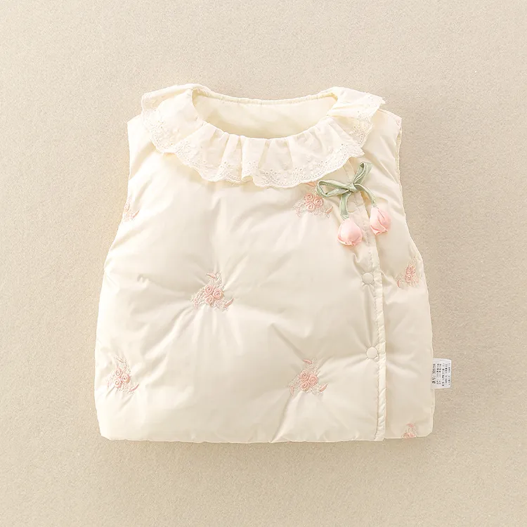 婴儿轻薄羽绒马甲秋冬装2025新款女宝宝坎肩衣服冬季内搭保暖背心