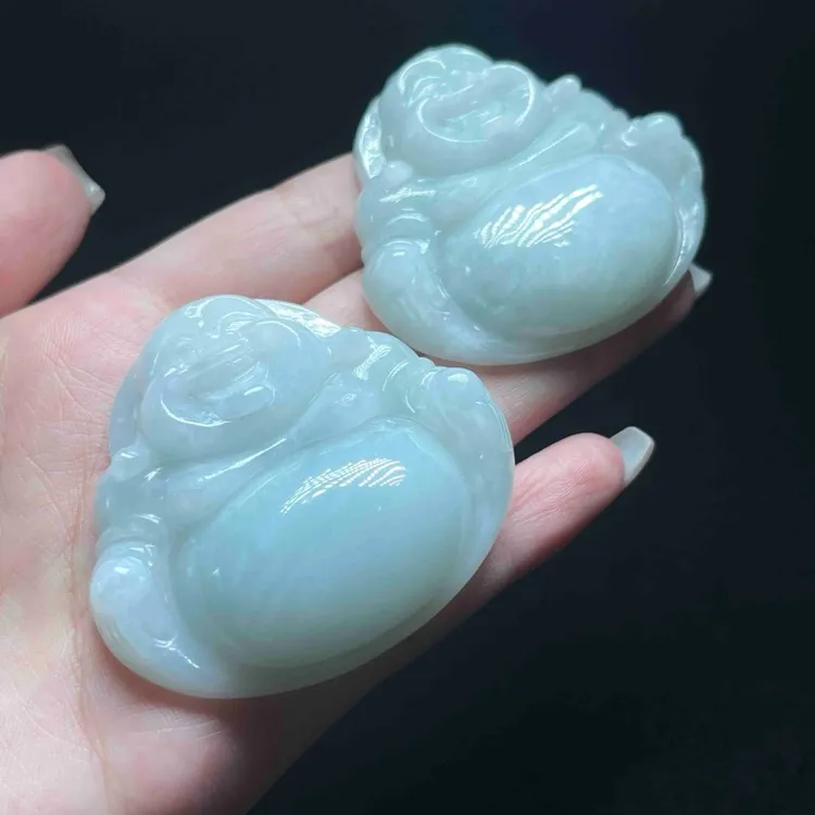 【魏来意】翡翠大佛公吊坠（53*48*13mm）【多样性发一】