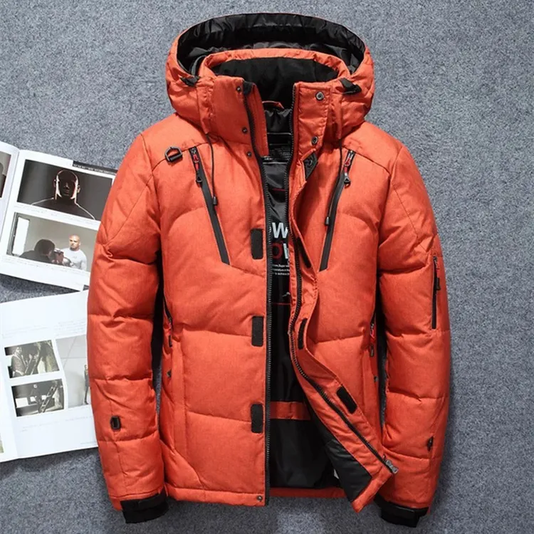 男羽绒棉服男短款冲锋衣外套可拆卸帽青年加厚时尚防寒服外套 