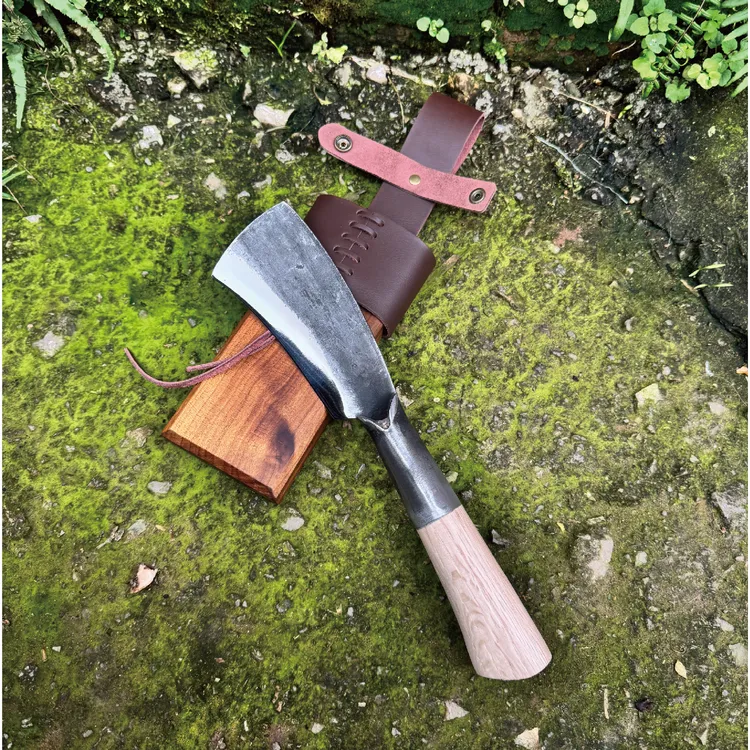 弹簧钢手工锻打巴掌柴刀户外砍柴砍竹刀露营排障开路刀高硬度