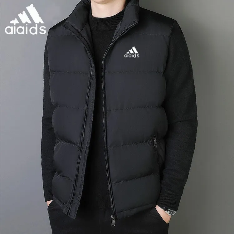 阿迪精选男士秋冬季马甲加厚保暖棉马夹背心男士大码休闲坎肩外套