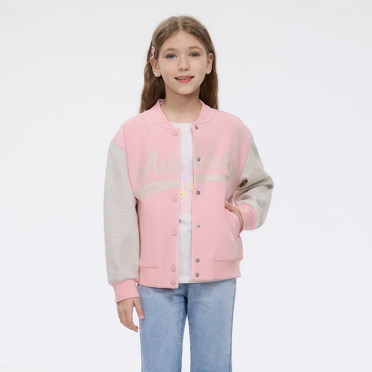 POLOWALK童装2025年夏季新品女童卫衣棒球服A2SW515A0021