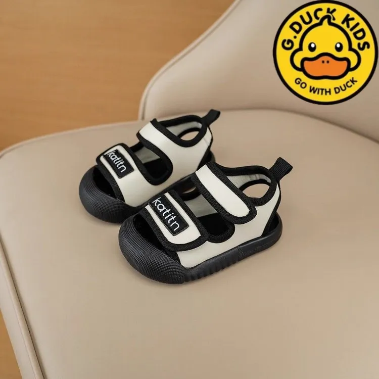 品牌小黄鸭男女宝宝夏季机能凉鞋小童沙滩鞋1-2岁软底防滑防掉婴