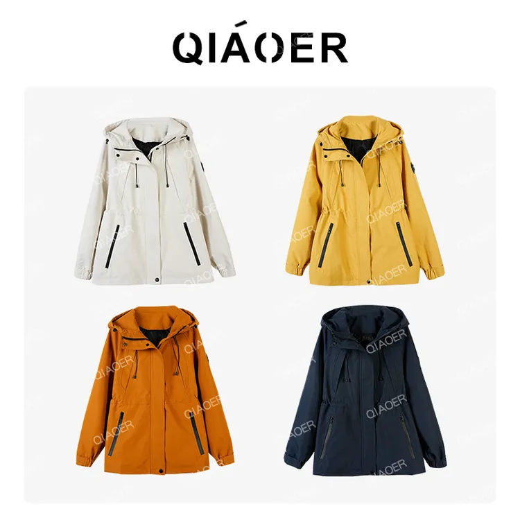 乔儿定制【羽绒冲锋衣】90白鸭绒内胆羽绒服户外透气保暖秋冬登山服