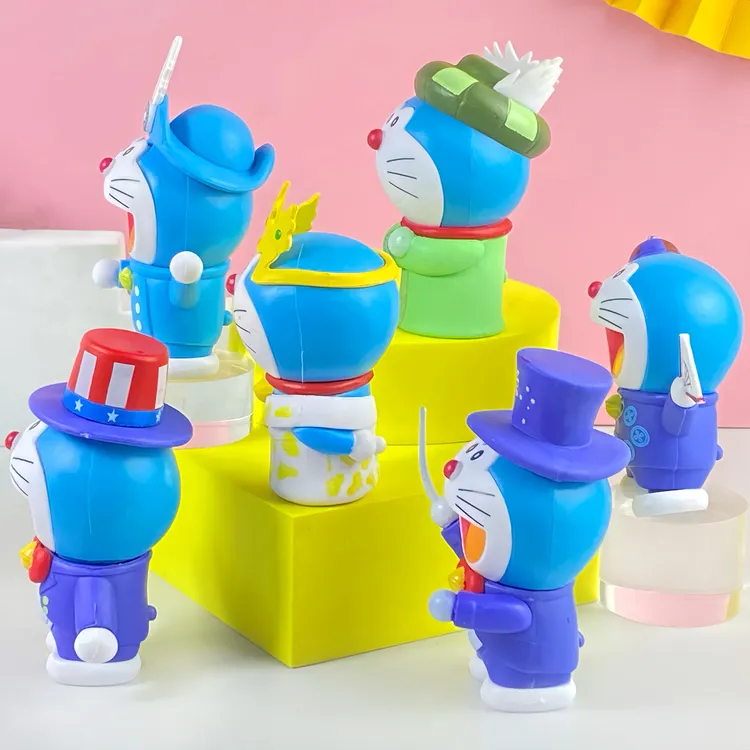 哆啦A梦叮当猫手办盲盒蓝胖子机器猫玩具公仔模型娃娃机汽车摆件