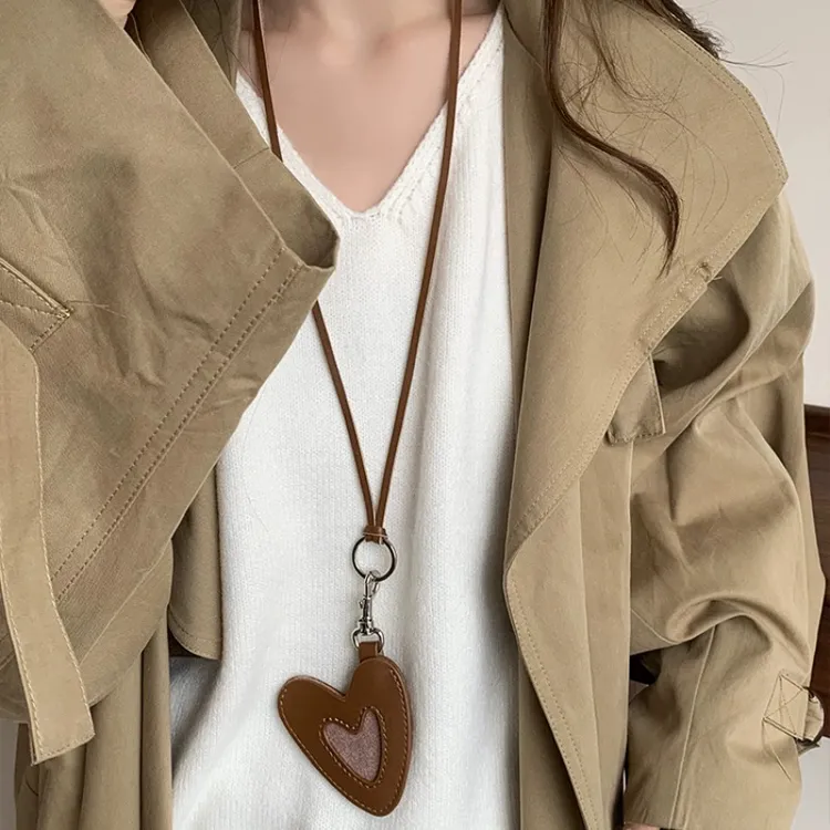 韩式博主同款ins爱心小包项链挂饰多功能迷你配饰零钱包长链