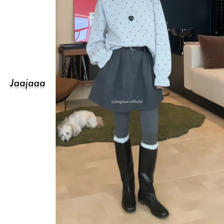 Jaajaaa丘比特花园  秋冬小众气质百搭显瘦A字摆设计半身裙/FXCI