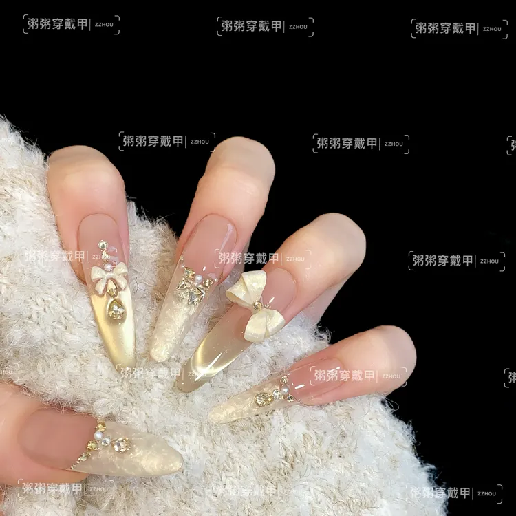 【金昭】纯手工金色精致贵气感显白高级穿戴甲