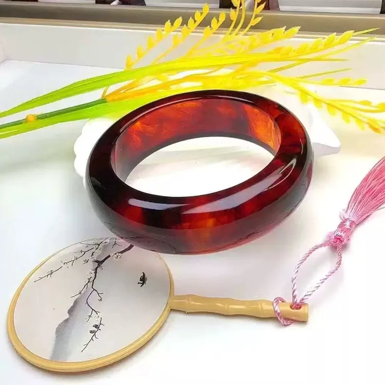 血珀手镯血丝血珀手镯 无镶嵌 精品手镯（无礼盒）S0993