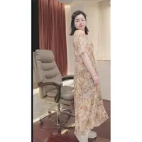 CH5505（聚水潭）连衣裙褶皱舒适遮肚碎花时尚休闲女士连衣裙