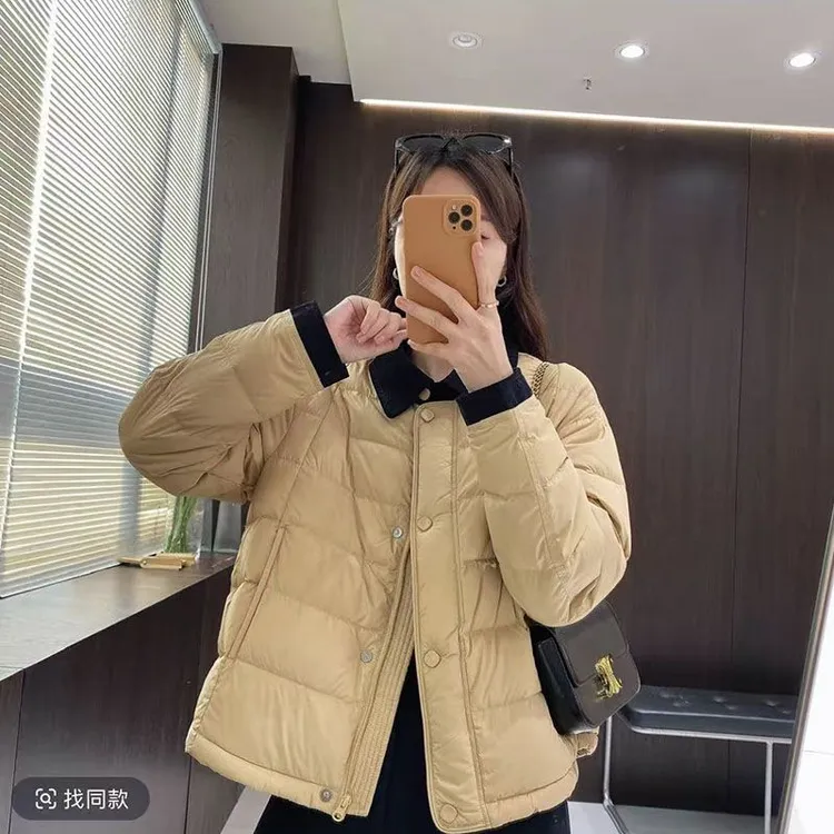 2025年秋冬新款轻薄白鸭绒羽绒服女时尚宽松百搭休闲保暖洋气外套