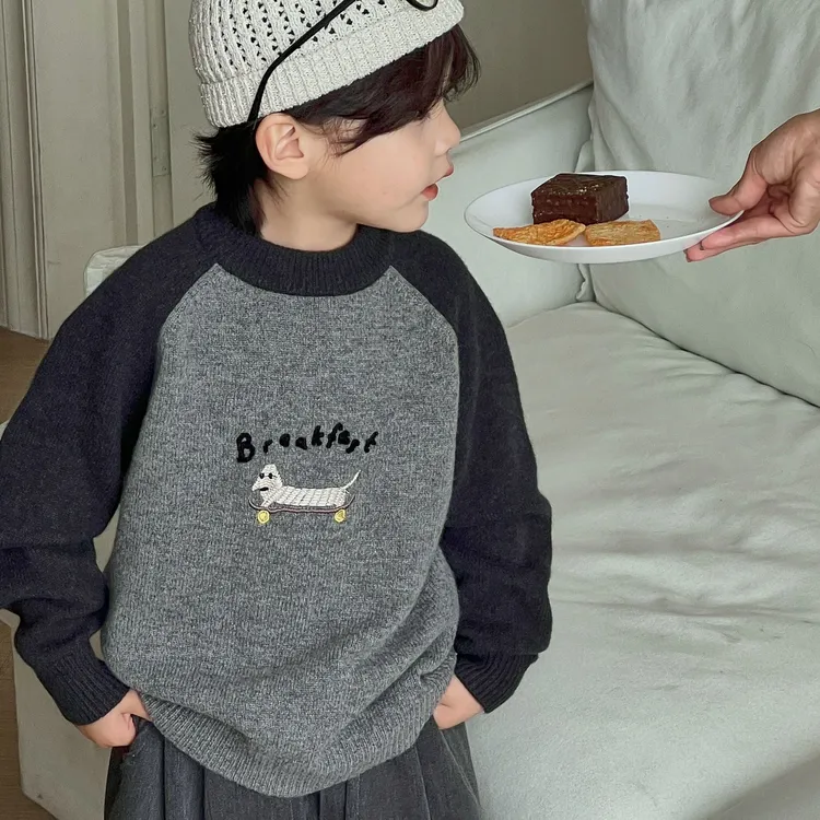 【100%绵羊毛】腊肠狗 秋冬新款男女童加厚双股线纯羊毛衫保暖打底