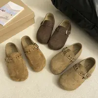卡皮巴拉芒果头内增高4公分编织设计时尚勃肯鞋百搭舒适秋季单鞋