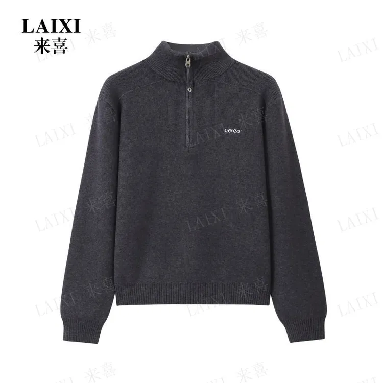 新款针织衫女减龄刺绣洋气针织衫韩版2025套头秋冬加厚宽松百搭