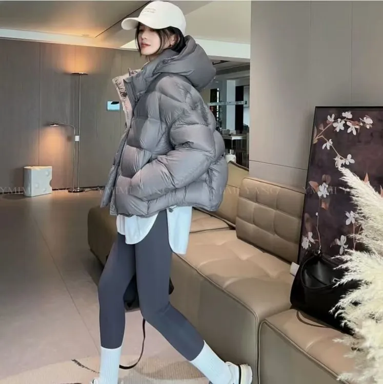 杨紫同款羽绒服女短款韩版加厚泡芙90白鸭绒面包服外套