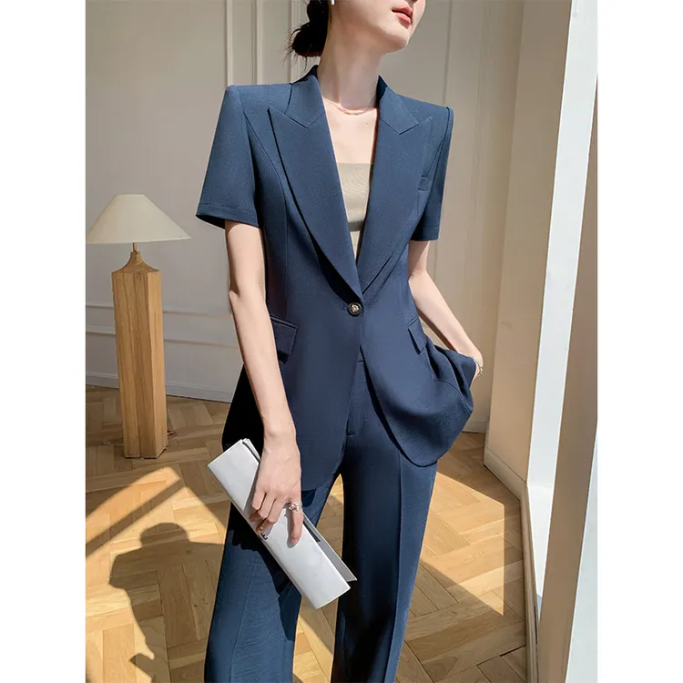 夏季西装套装女薄款2025新款正式场合职业气质高级感休闲夏天西服