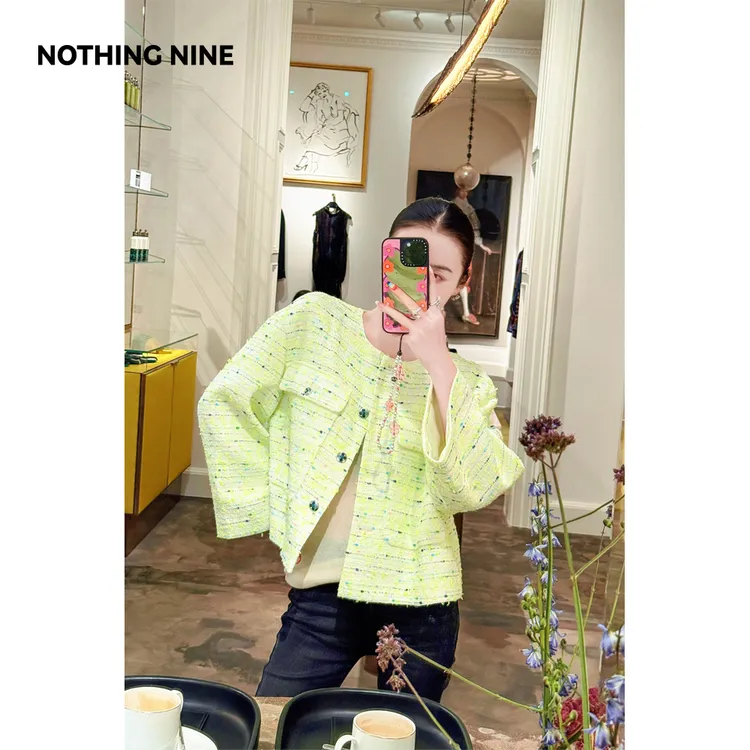 NOTHING NINE奶油青柠意大利进口面料外套