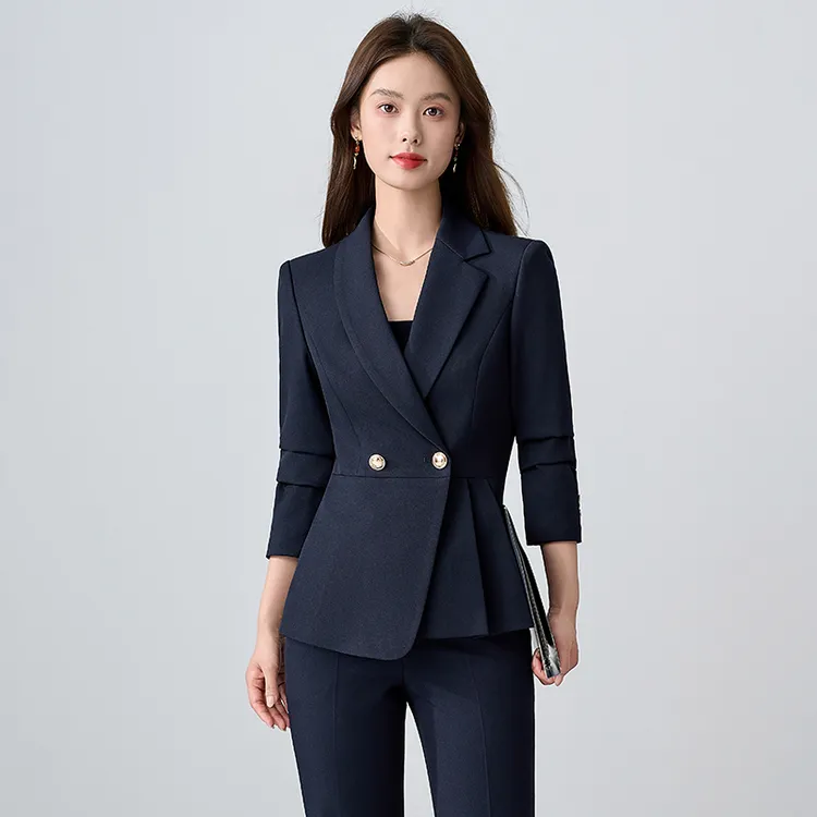职业西装套装女正装气质时尚高级感通勤酒店前台珠宝店工作服春秋