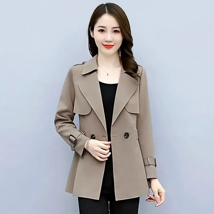 王小丫短款风衣外套女春秋2025年新款小个子杭州意法休闲溥款大衣