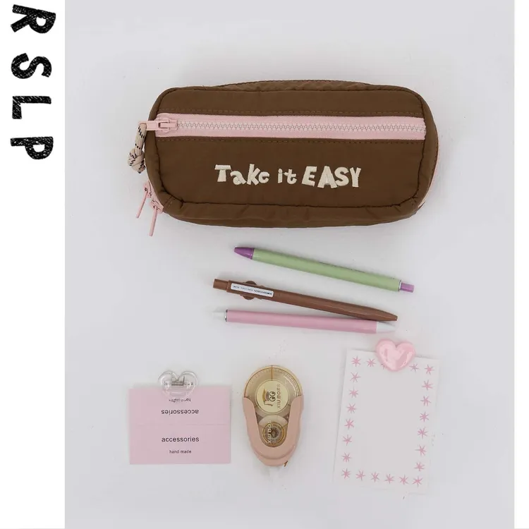 若素良品2025新款可爱大容量简约女孩学生慕斯笔袋文具小物收纳包