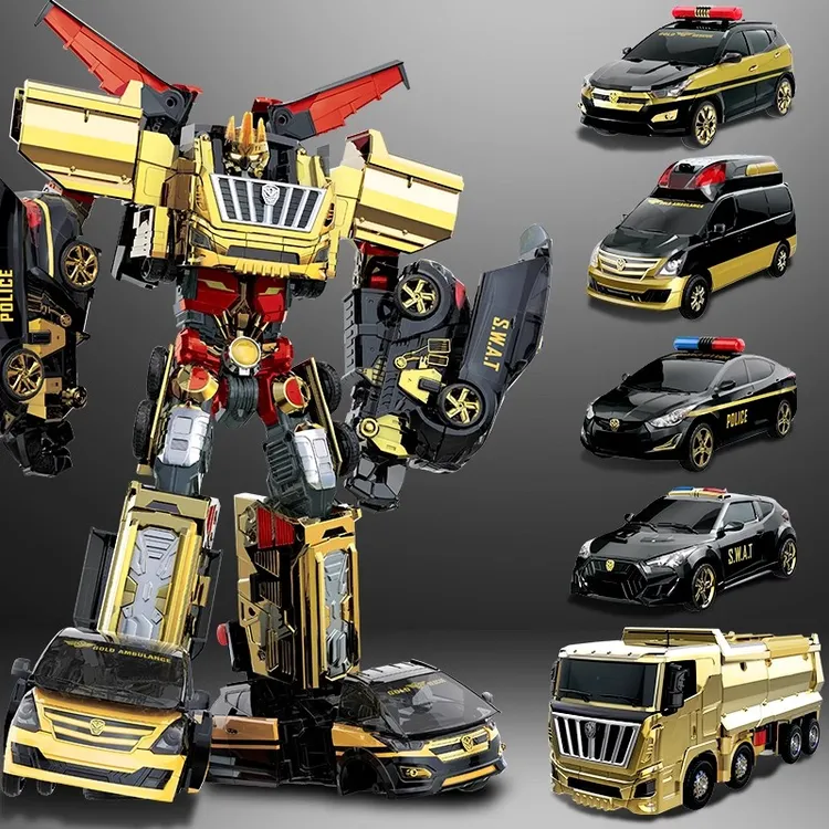 正版咖宝车神玩具黄金重装巨人五合体变形机器人男孩汽车金刚咔宝