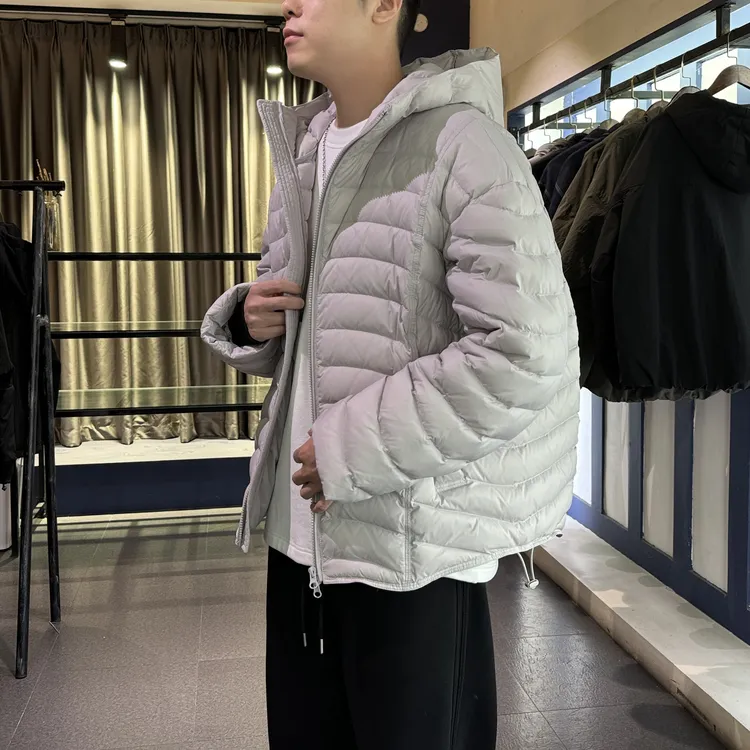 KP-X排骨羽绒服云朵轻盈零压90白鸭绒秋冬保暖高充绒连帽男士外套