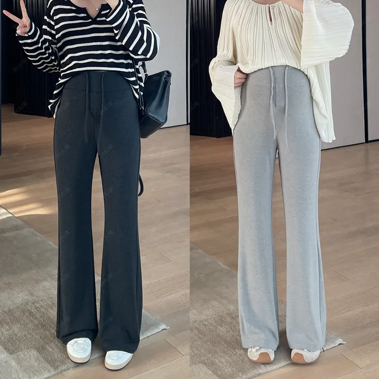 孕妇裤时尚微喇裤2025秋新款高腰显瘦百搭休闲弹力外穿喇叭裤