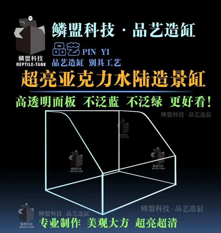 透明鱼桌面造景养鱼缸微景观造景缸乌龟缸生态缸客厅鱼缸雨林缸