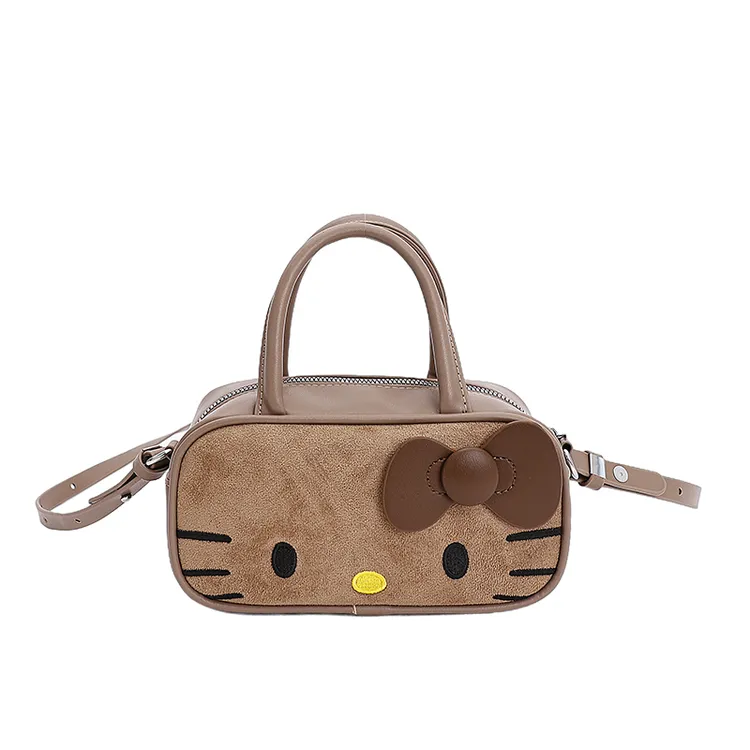 斜挎包方形做旧可爱日韩手拎包百搭休闲证件位卡通