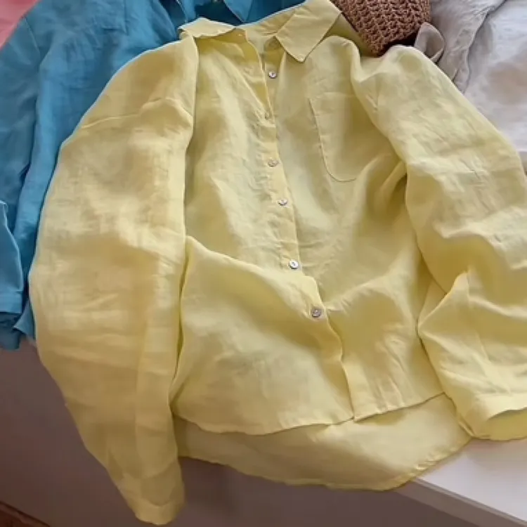 轻薄防晒衬衫女装2025夏季新款流行宽松高级感衬衣薄款防晒衣上衣