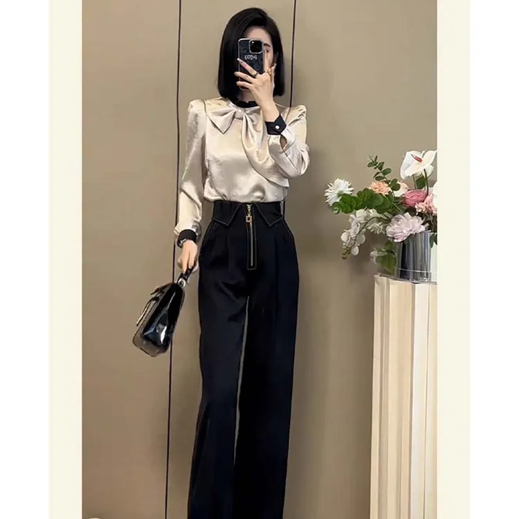 【两件套】干练气质盐系炸街高级感小洋装重要场合衬衫套装裤D3600