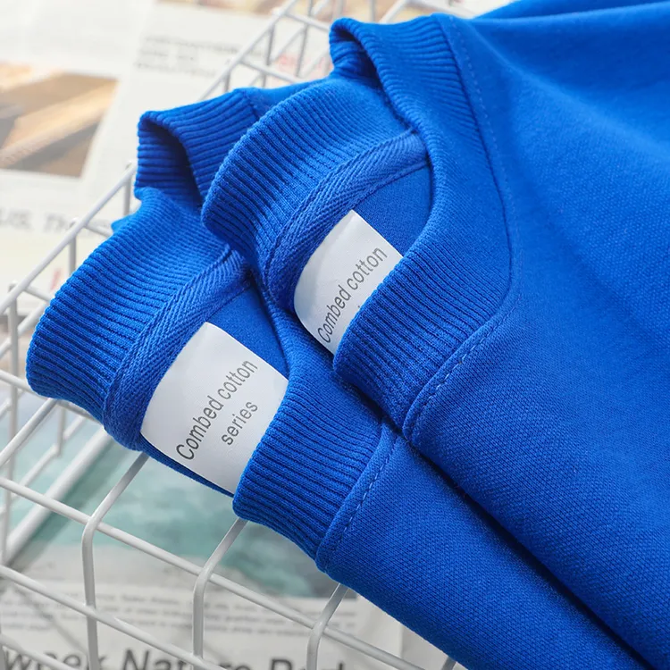 高级感克莱因蓝300g重磅圆领卫衣男士早春新款显白宝蓝色长袖上衣