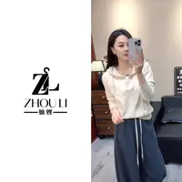 妯娌甄选【糯糯毛衣】新款韩系休闲宽松基础百搭镂空连帽针织衫